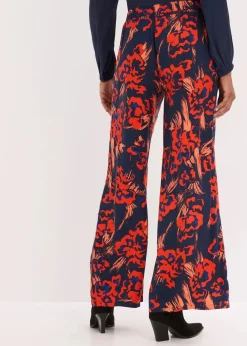 Palazzo-Hose aus leichtem Viskose-Crêpe