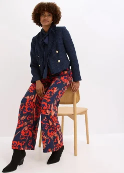 Palazzo-Hose aus leichtem Viskose-Crêpe