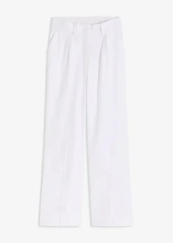 Palazzo-Hose aus Leinen-Mix