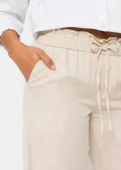 Palazzo-Hose aus luftigem Leinen-Mix