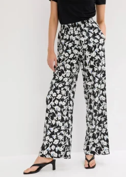 Palazzo-Hose aus strukturiertem Material