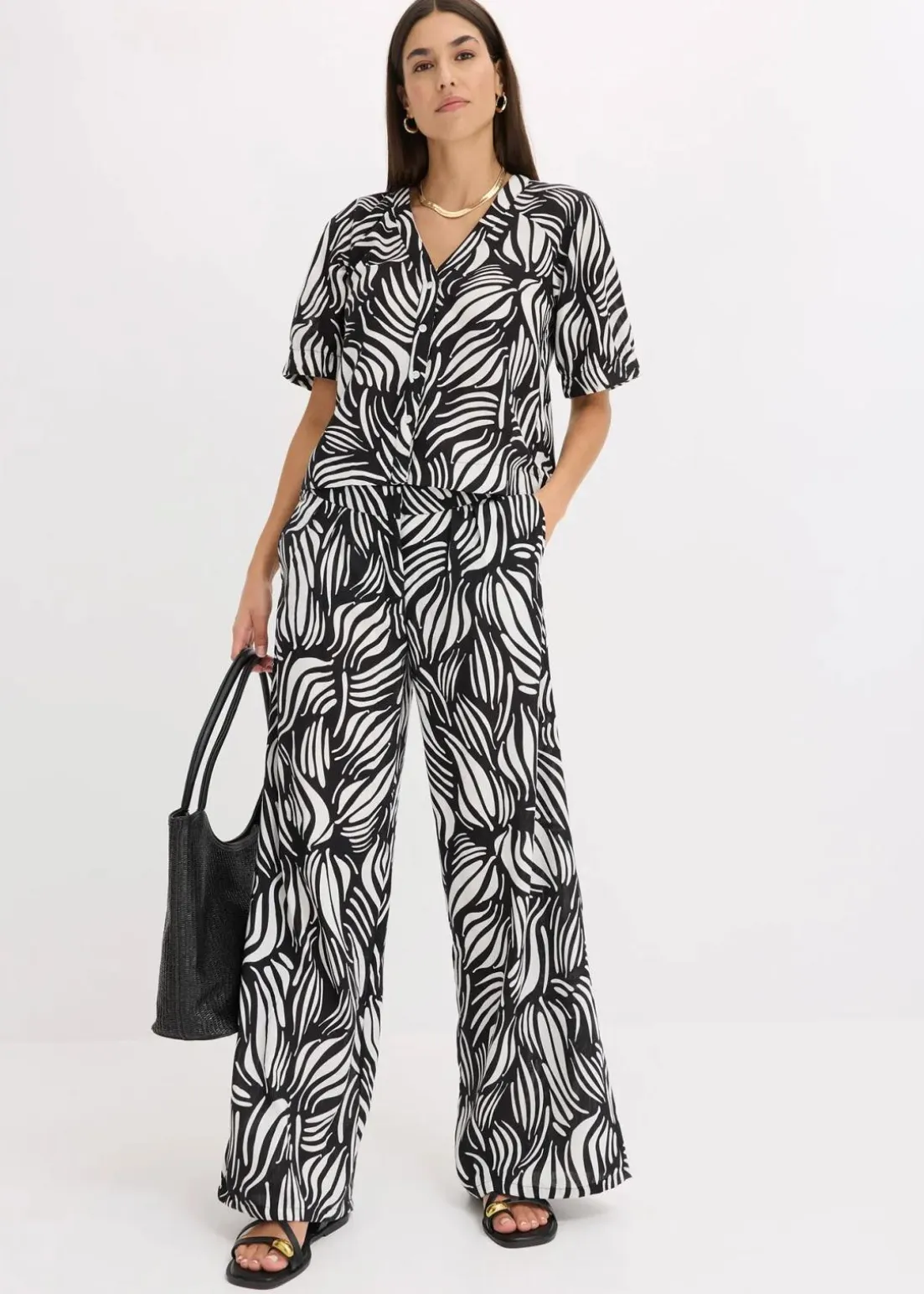 Palazzo-Hose mit Bequembund