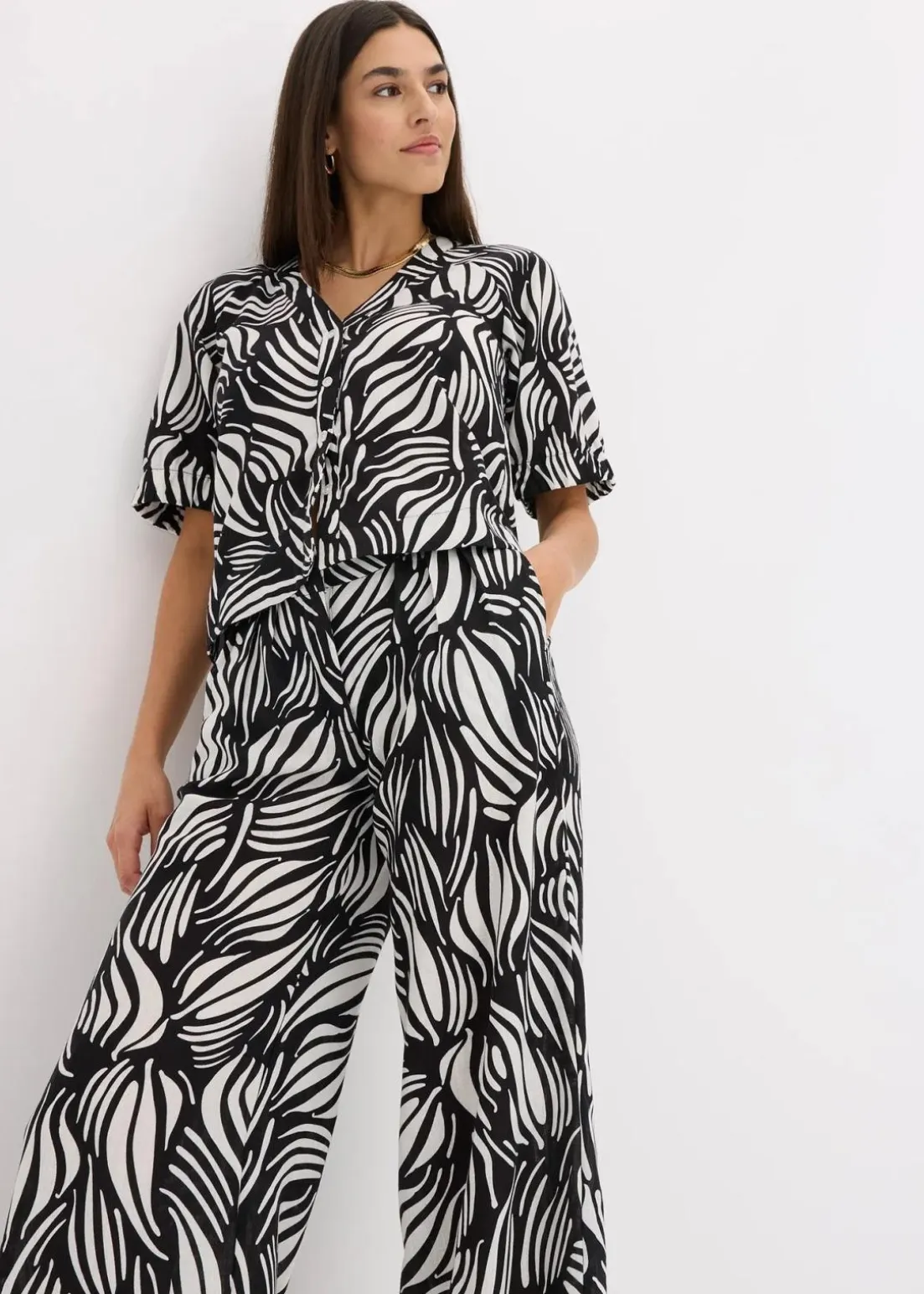 Palazzo-Hose mit Bequembund