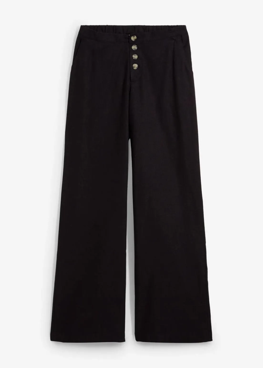 Palazzo-Hose mit Leinen