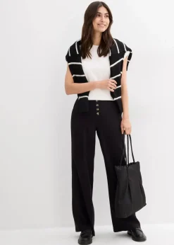 Palazzo-Hose mit Leinen