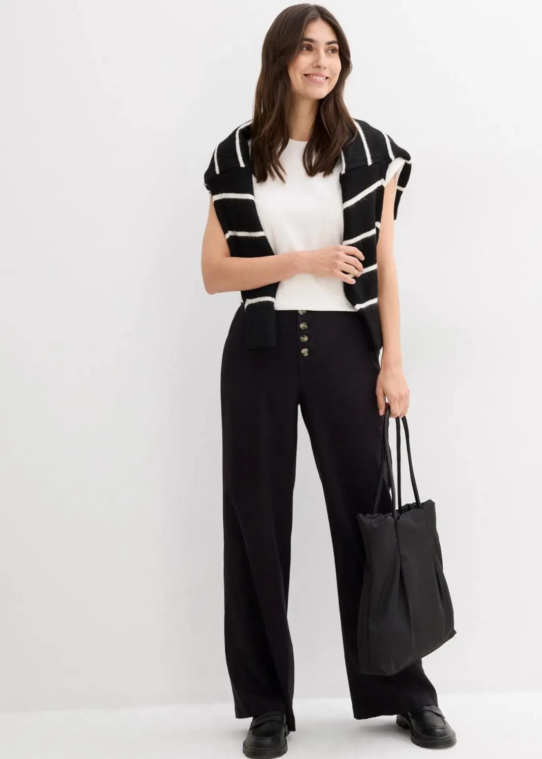 Palazzo-Hose mit Leinen