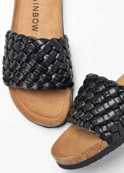 Pantoletten in Flechtoptik