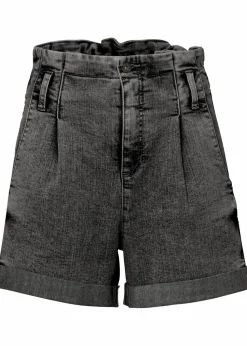 Paperbag Jeans-Shorts