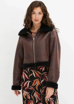 Pilotenjacke aus Lammfellimitat