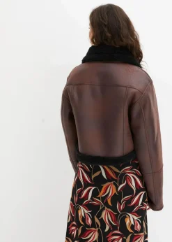 Pilotenjacke aus Lammfellimitat