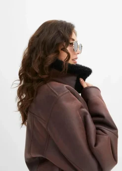 Pilotenjacke aus Lammfellimitat