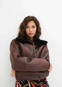 Pilotenjacke aus Lammfellimitat