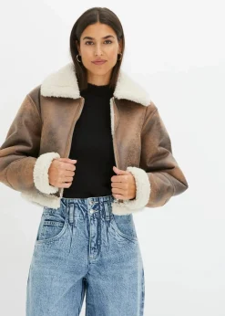 Pilotenjacke aus Lammfellimitat