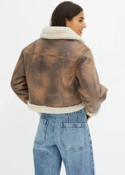 Pilotenjacke aus Lammfellimitat