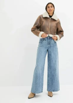 Pilotenjacke aus Lammfellimitat