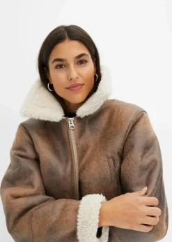 Pilotenjacke aus Lammfellimitat