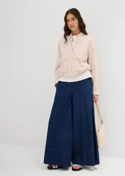 Pilotenjacke in Leinenoptik