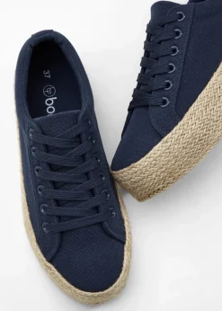 Plateau-Sneaker aus Baumwoll-Canvas