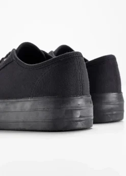 Plateau-Sneaker aus Baumwoll-Canvas