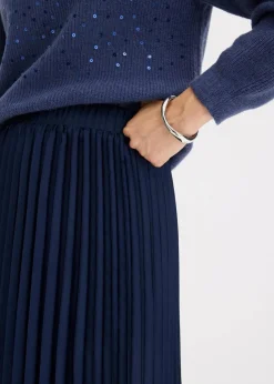 Plissée-Rock aus feinem Satin