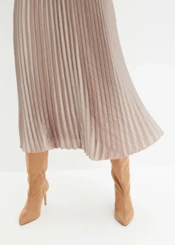 Plissée-Rock aus feinem Satin