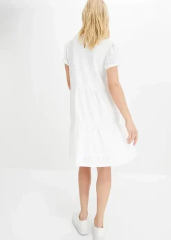 Polokleid mit Lochstickerei