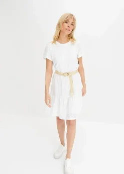 Polokleid mit Lochstickerei