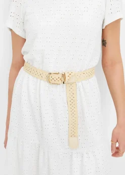 Polokleid mit Lochstickerei