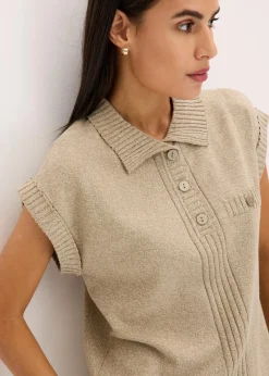 Polo-Pullover mit Baumwolle