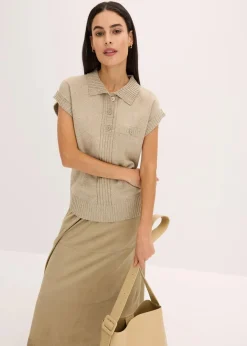 Polo-Pullover mit Baumwolle