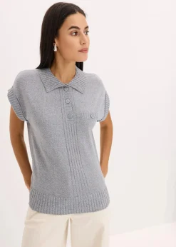 Polo-Pullover mit Baumwolle