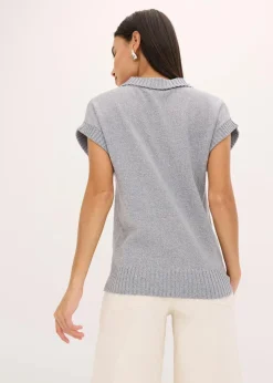 Polo-Pullover mit Baumwolle