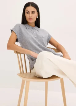 Polo-Pullover mit Baumwolle