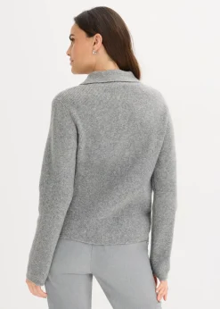 Polo-Pullover mit Wollanteil