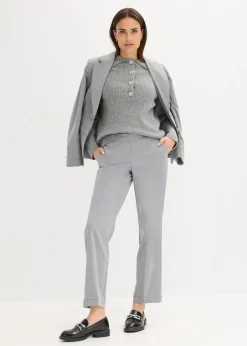 Polo-Pullover mit Wollanteil