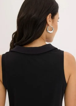 Polotop aus Viskose-Piqué