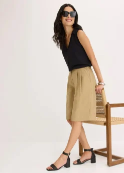 Polotop aus Viskose-Piqué