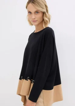 Poncho Feinstrickpullover