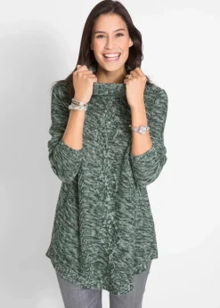 Poncho-Longpullover, Langarm