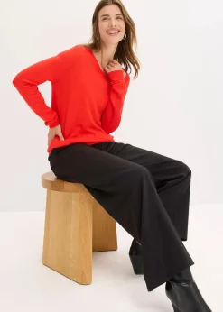 Pullover aus fließendem Viskose-Mix