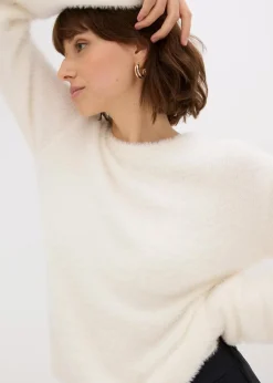 Pullover in Plüsch-Optik