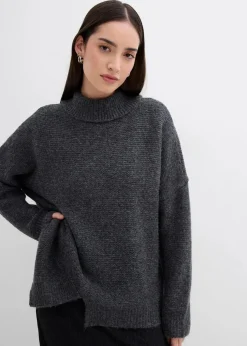 Pullover mit asymmetrischem Saumverlauf und Wollanteil