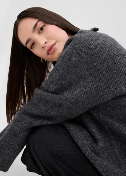 Pullover mit asymmetrischem Saumverlauf und Wollanteil