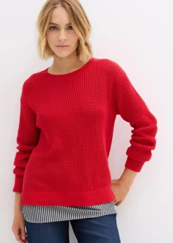 Pullover mit Bluseneinsatz