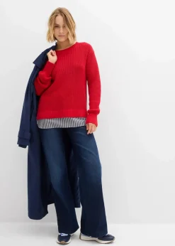 Pullover mit Bluseneinsatz