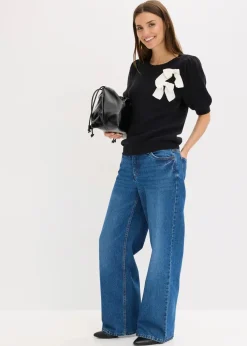 Pullover mit Schleifen-Applikation