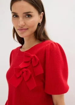 Pullover mit Schleifen-Applikation