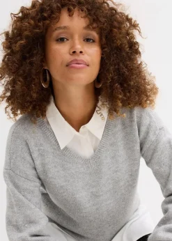 Pullover mit V-Ausschnitt