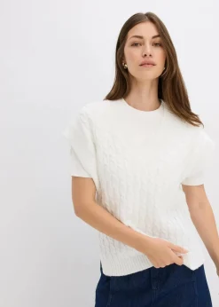 Pullunder mit Zopfmuster