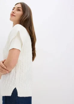 Pullunder mit Zopfmuster